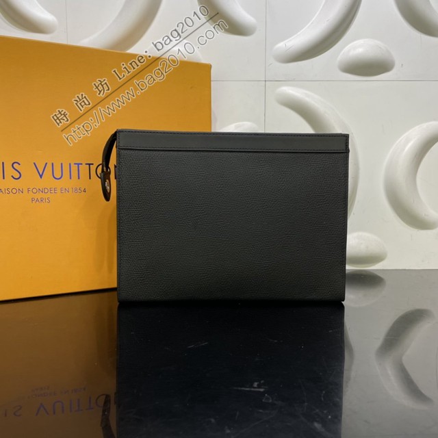 路易威登2022新款男士手包 M45961 路易威登Pochette Voyage手拿包 LV专柜爆款丹宁布和Taurillon牛皮男士手拿包  ydh4581